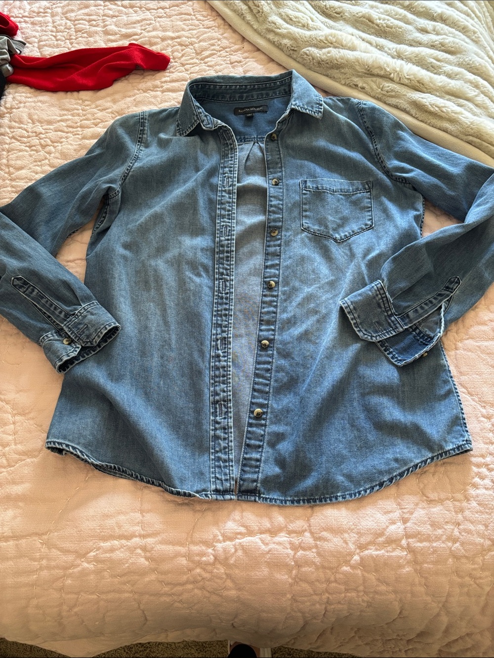 Banana Republic Light Blue Denim Button-Up Shirt